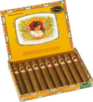 Open box of Cuesta Rey Centenario No. 60 cigars