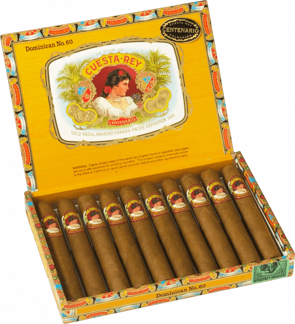 Open box of Cuesta Rey Centenario No. 60 cigars