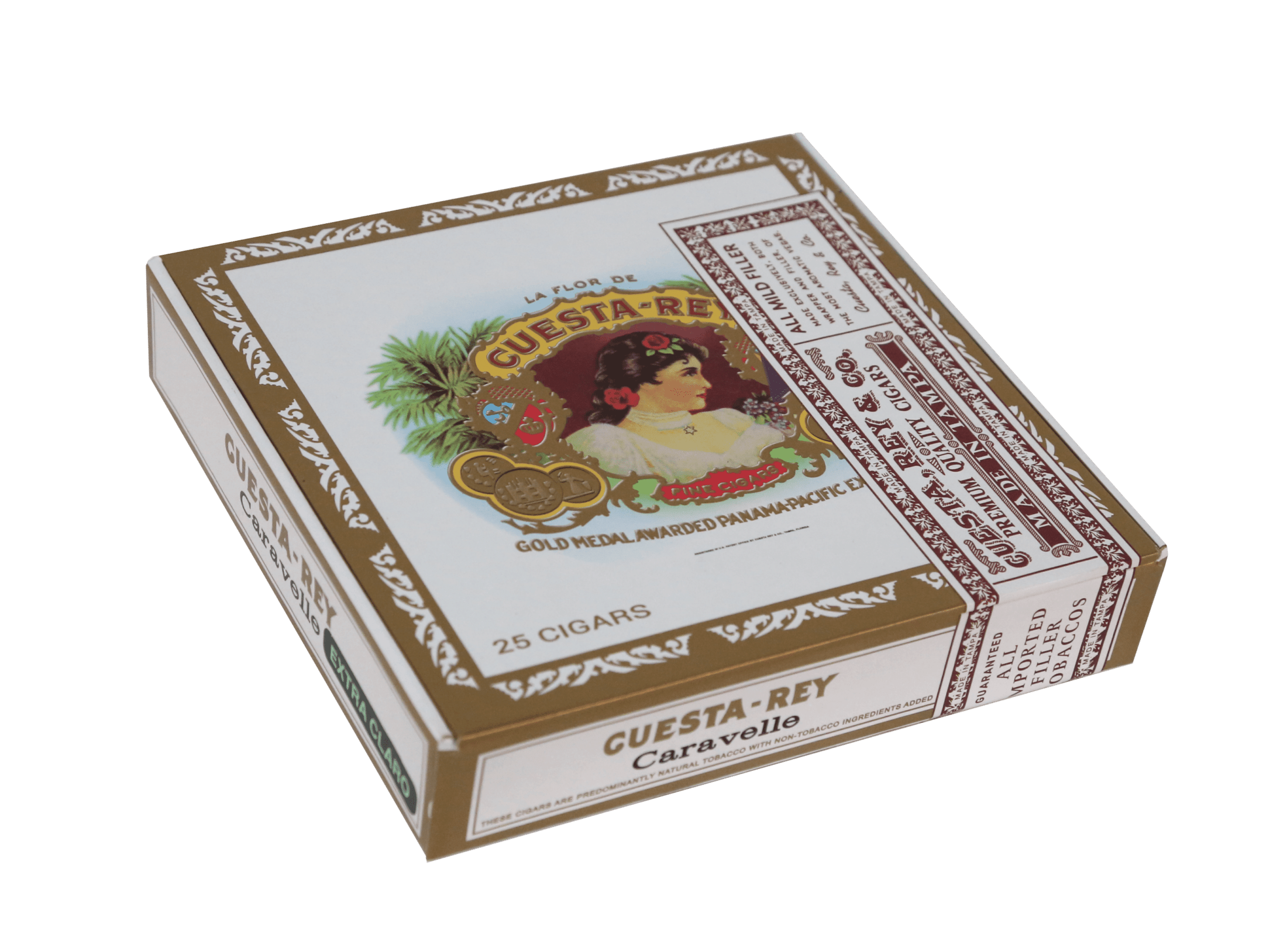 Closed box of 25 count Cuesta Rey Caravelle cigars
