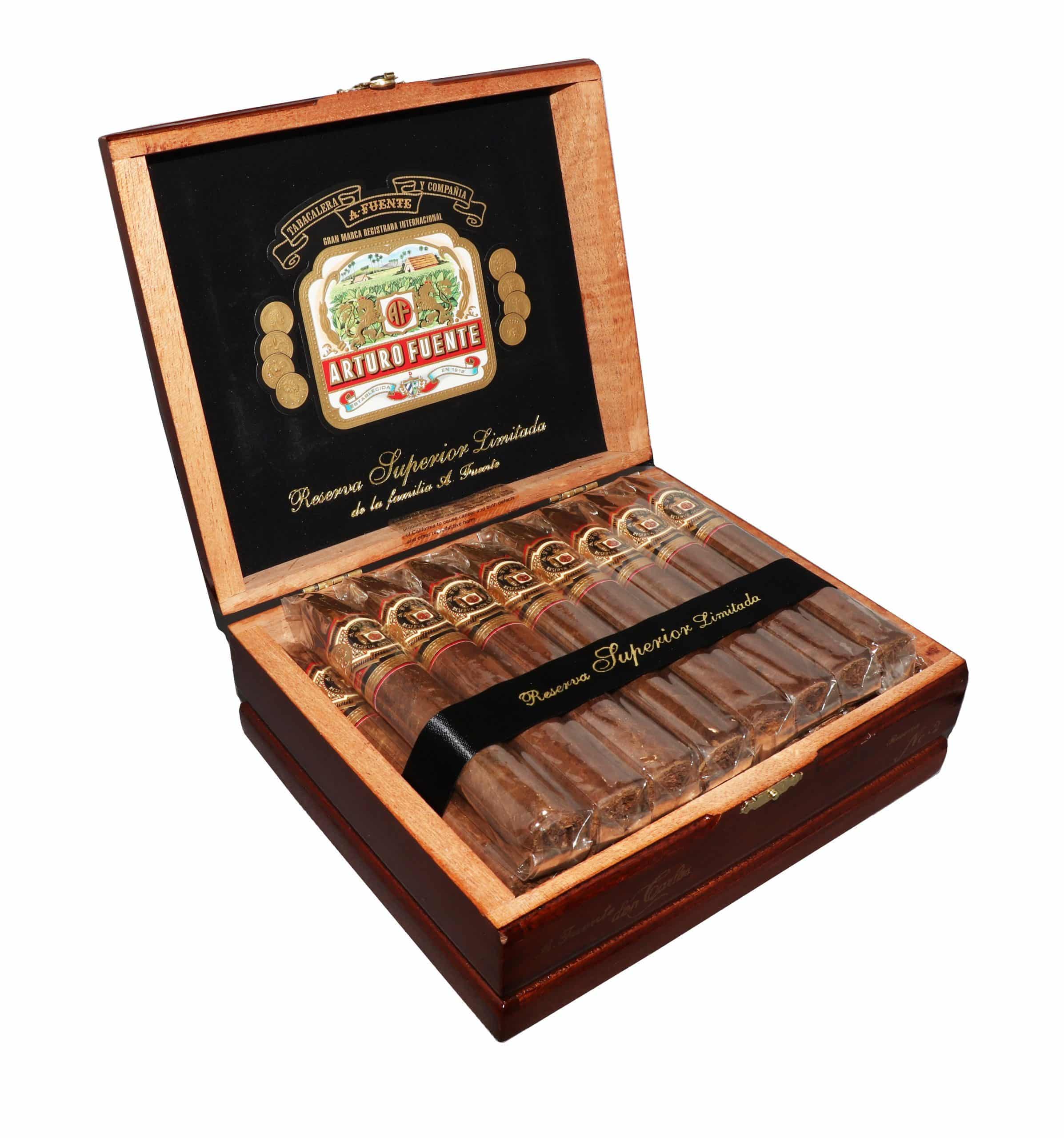 Open box of 25 count Arturo Fuente Don Carlos No. 2 cigars