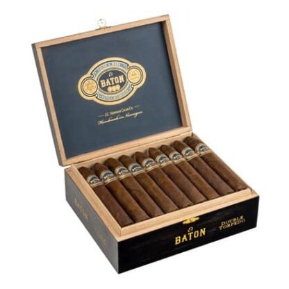 El Baton Double Torpedo Open Box of Cigars