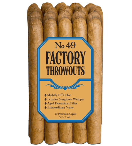 20 count bundle of Factory Throwouts No. 49 cigars