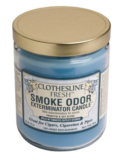 smoke odor exterminator candle clothesline fresh