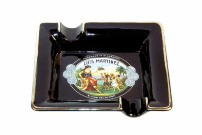 luis martinez square ashtray black