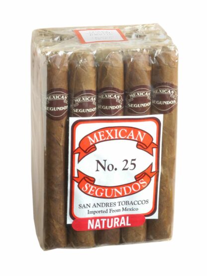 20 count bundle of Mexican Segundos No. 25 Natural cigars