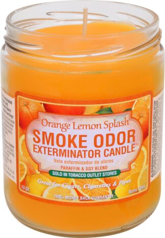 smoke odor exterminator candle orange lemon splash