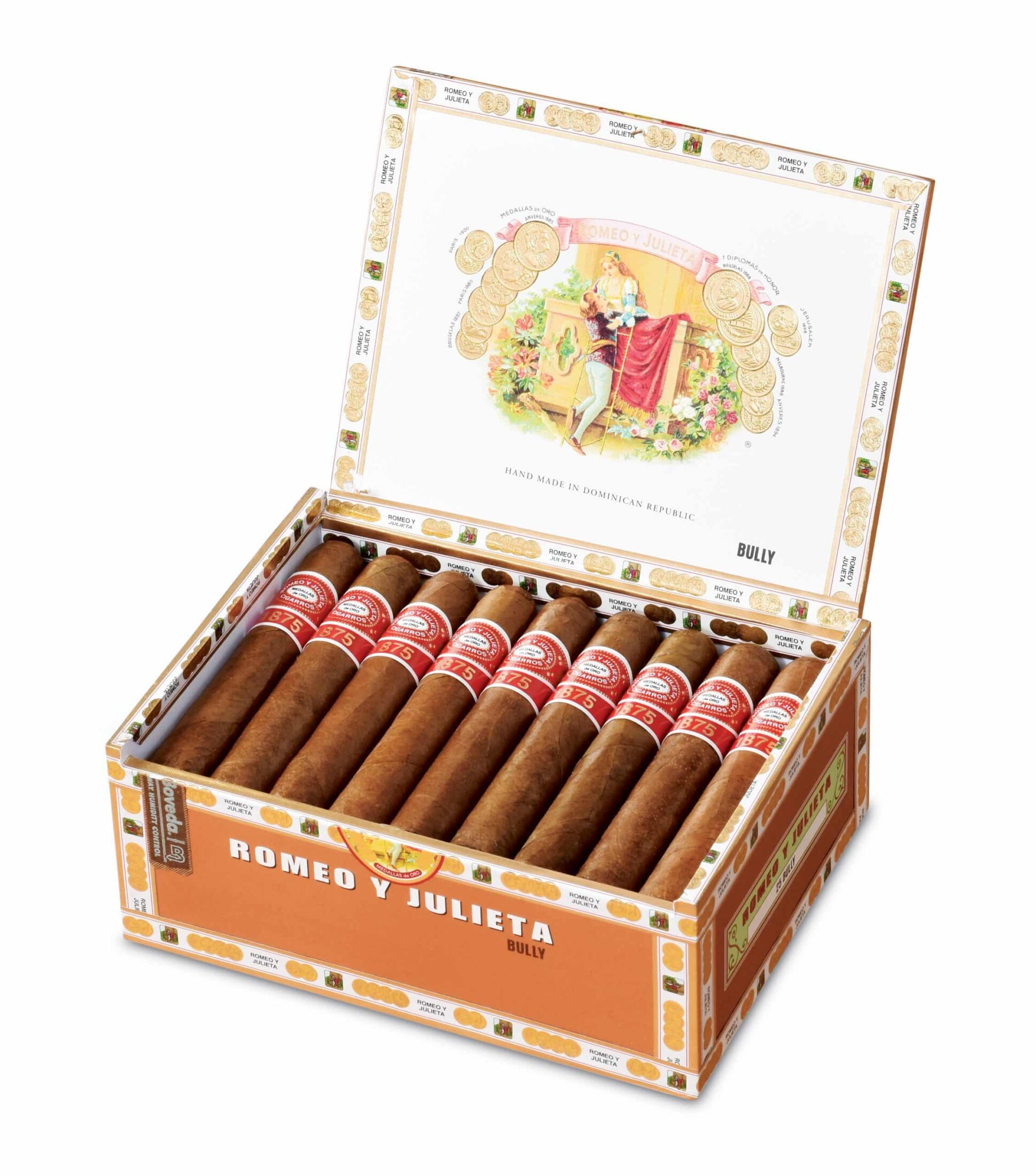 romeo y julieta bully cigar box open