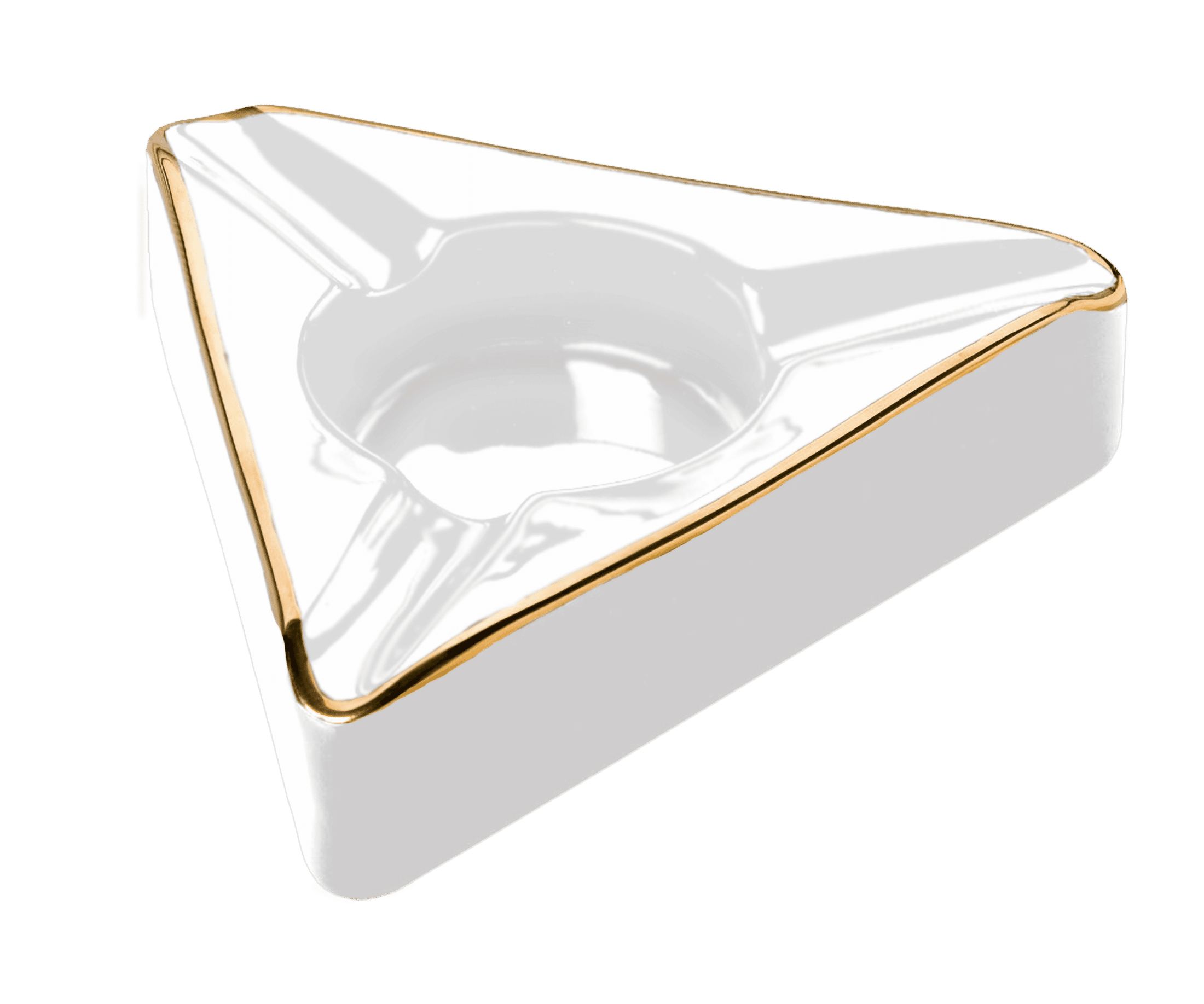 Craftsman's Bench trident ashtray white