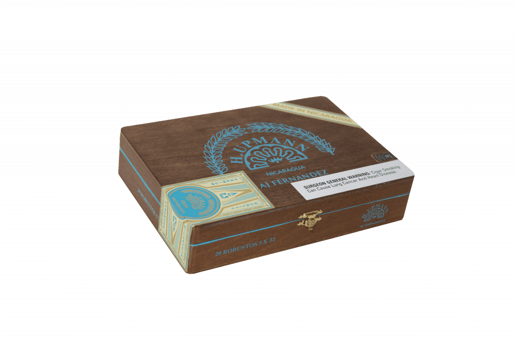 Closed box of 20 count H. Upmann by AJ Fernandez Robustos cigars