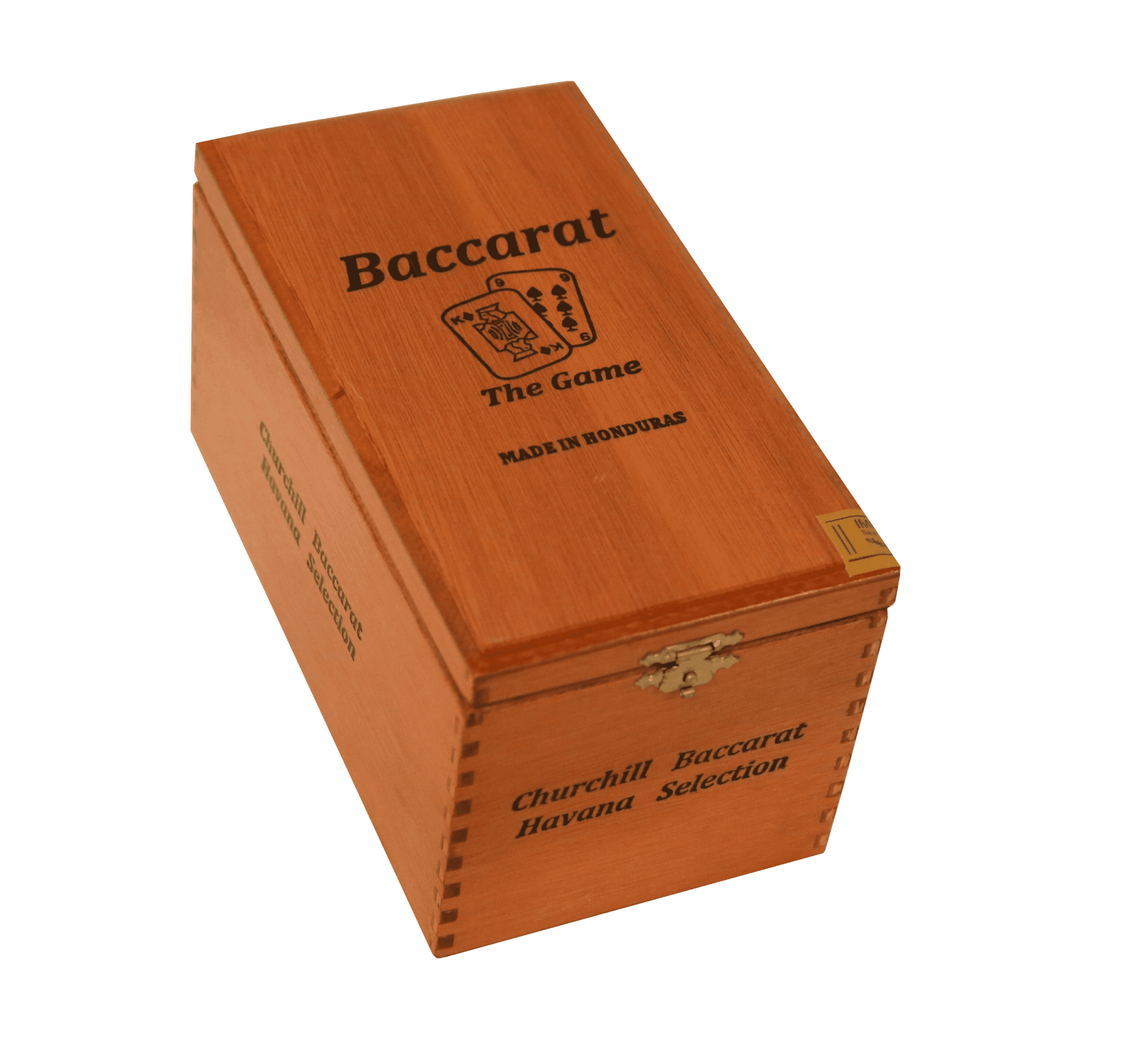 Closed box of 25 count Baccarat Churchill Havana Selection cigars