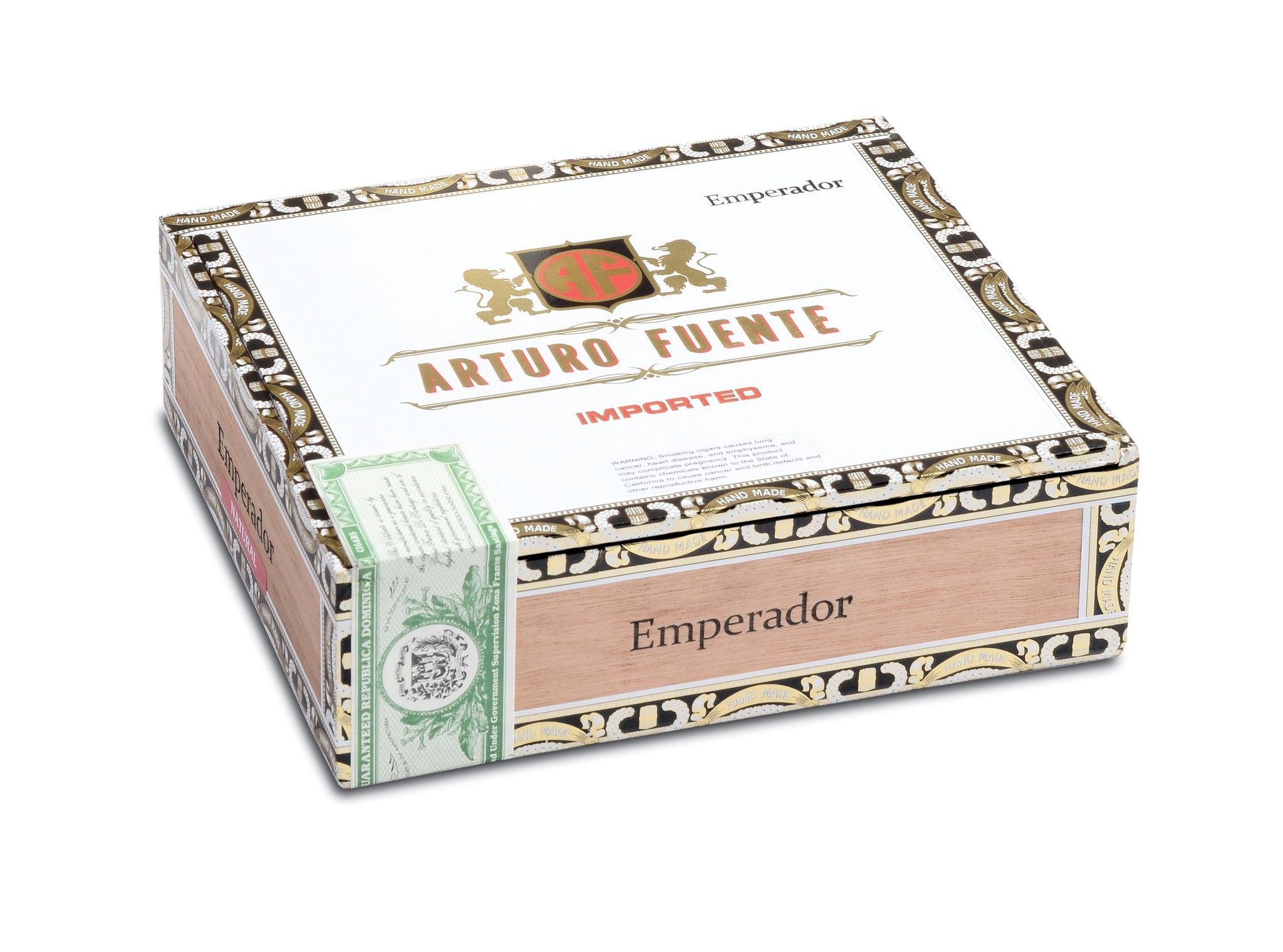 Closed box of 30 count Arturo Fuente Especiales Emperador cigars