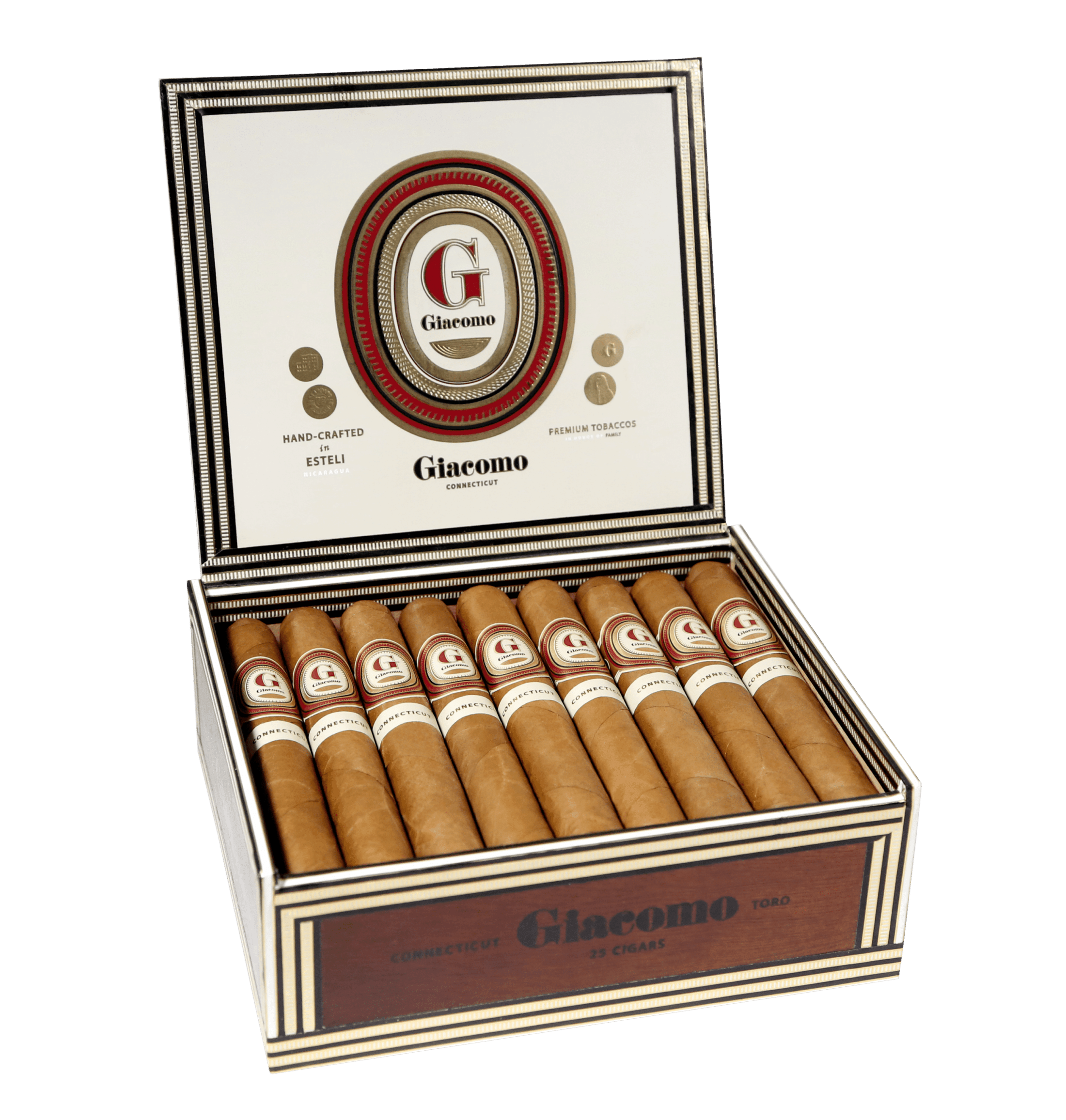Open box of 9 count Giacomo Connecticut Cigars