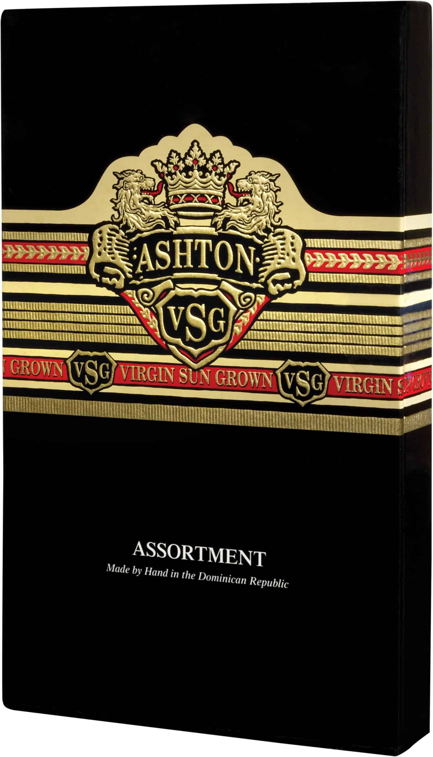 Closed box of Ashton VSG 5 count Assortment cigars