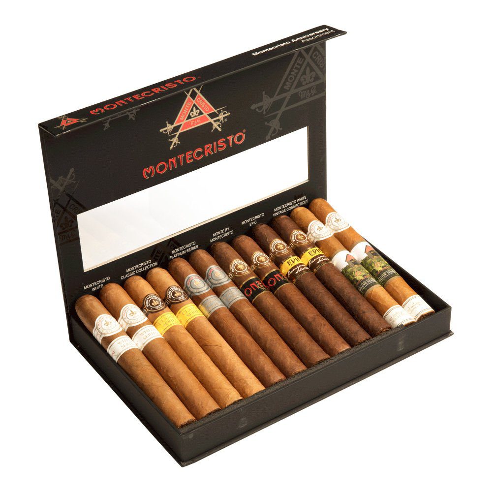 12 Cigar assortment of Montecristo in a black box