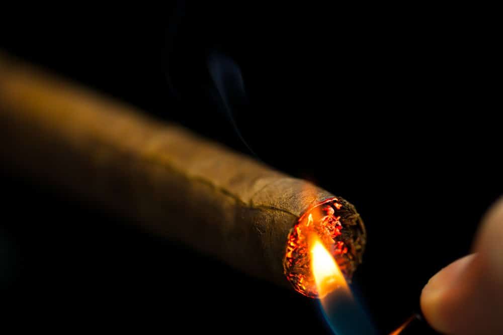 lit cigar