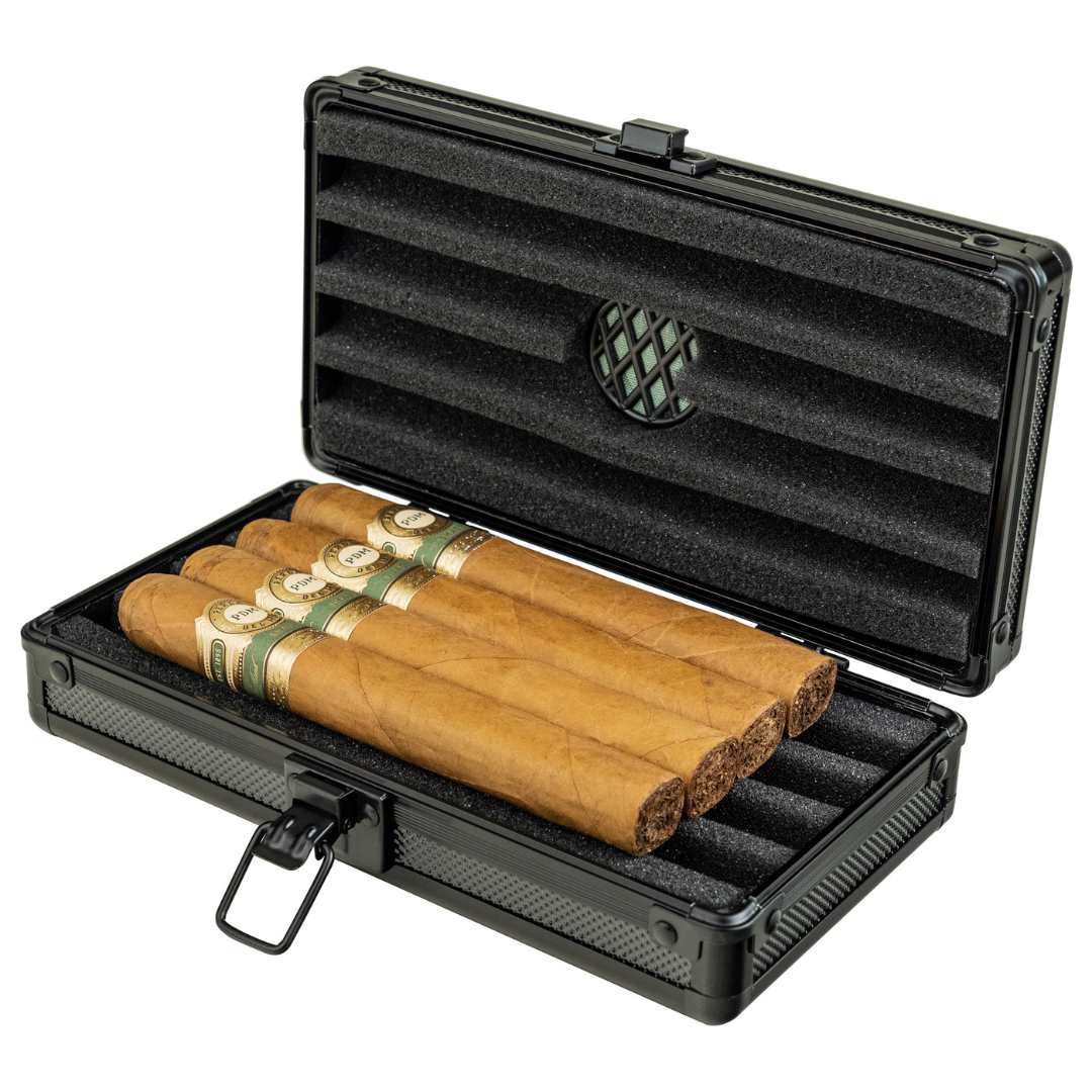 Portable Travel Cigar Humidor Case - Cuban Cigar Group