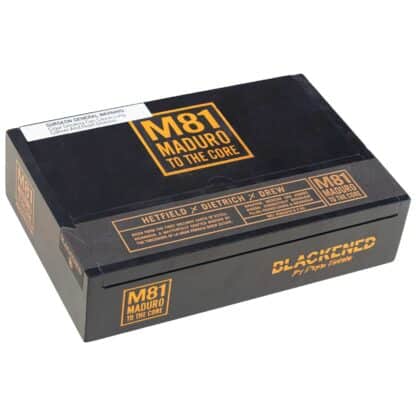 blackened m81 maduro robusto closed box photo
