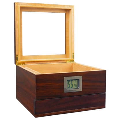 craftsmans bench the vista humidor with lid open