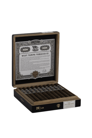 west tampa tobacco company black lancero open box of cigars