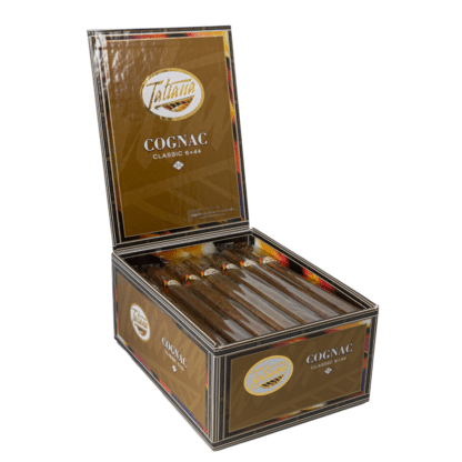 Tatiana cognac classic opened box of cigars