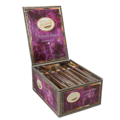 Tatiana Groovy Blue open box of cigars