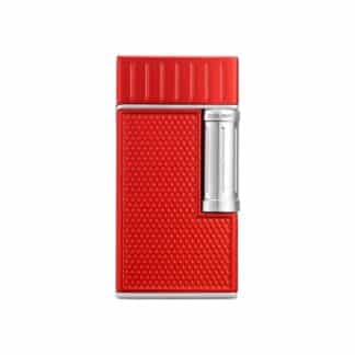 Colibri Julius Red Chrome Lighter Closed Lid Square