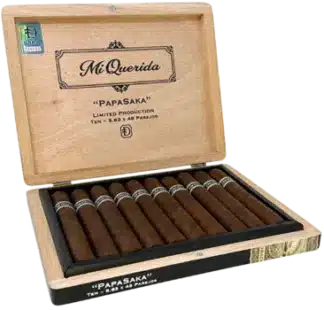 mi querida black papasaka open box of cigars