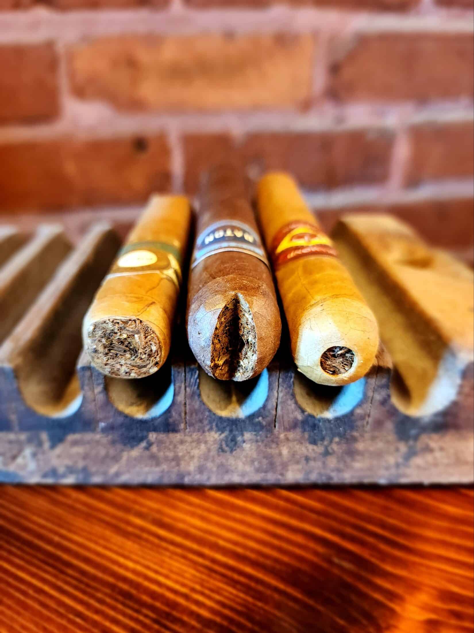 cigars showing each of the 3 types of cuts