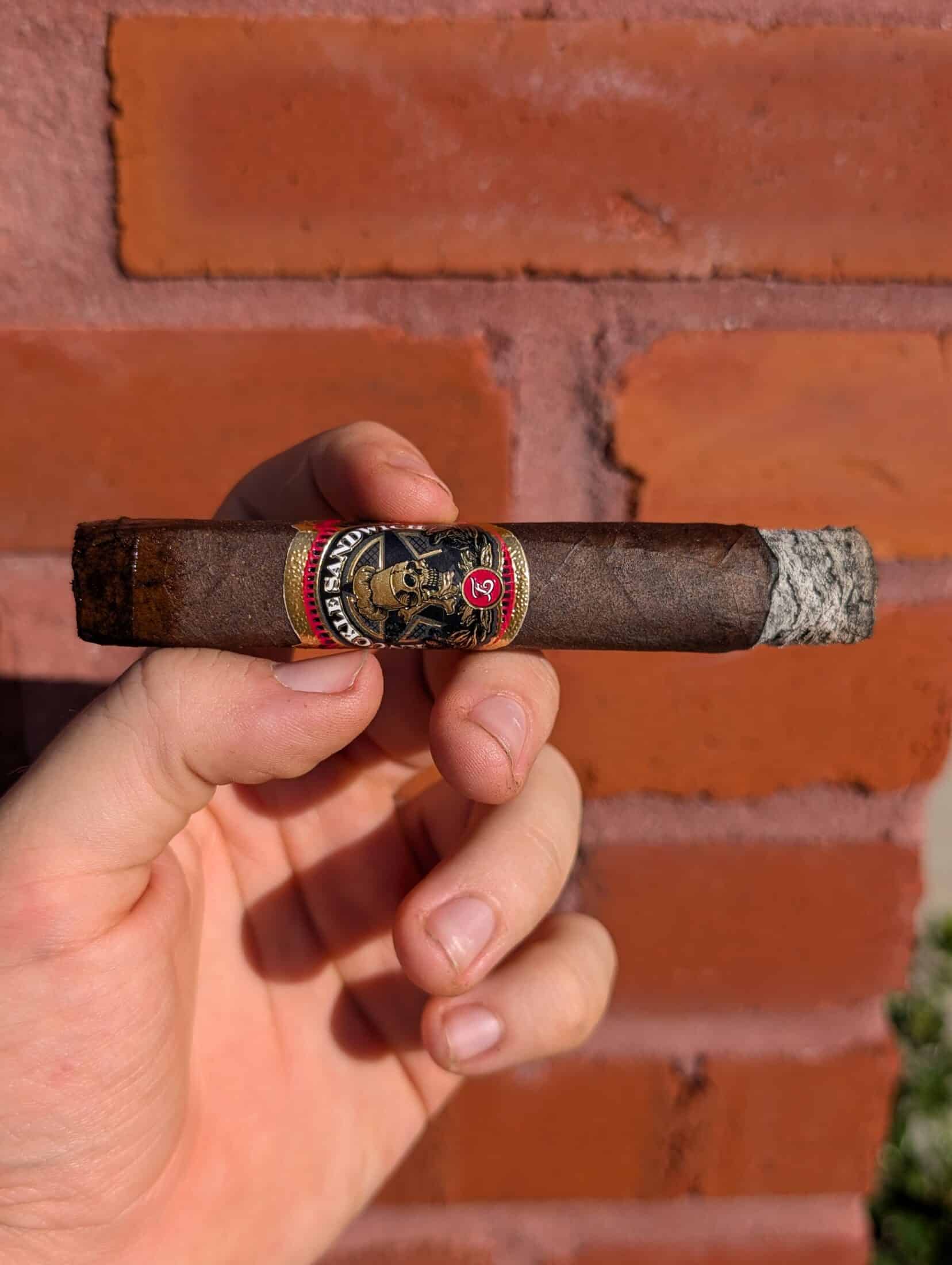 Knuckle Sandwich Maduro with Brick Background